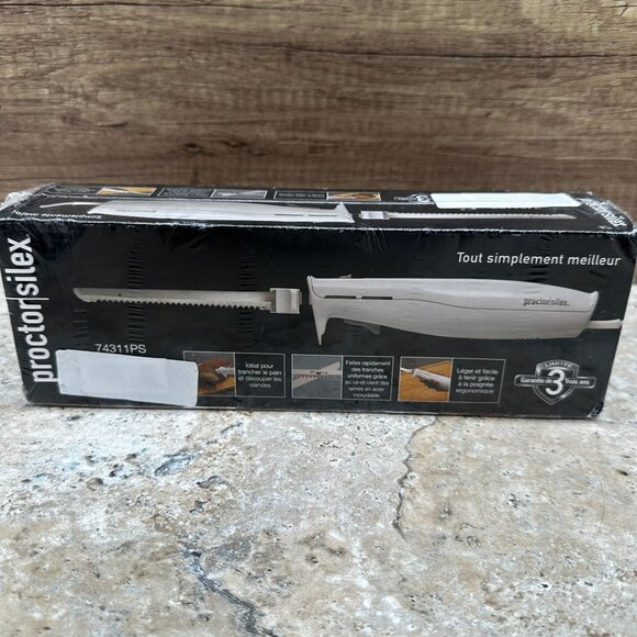 Proctor Silex Electric Knife White Simply Better Easy Slice New Sealed - Picture 4 of 9